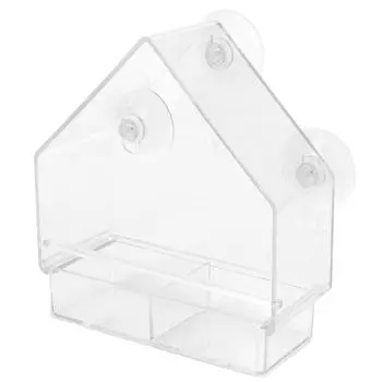 Подвесная кормушка для птиц для улицы и помещений PS Прозрачный инструмент для кормления птиц для кормления мелких птиц