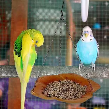 Подвесная кормушка для птиц, контейнер для еды, ванна, цветочный декор, прочное садовое украшение, железо для оранжевый