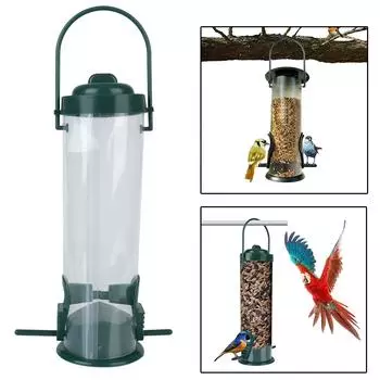 Подвесная кормушка для птиц, зоотовары, наружное украшение, кормушка для диких птиц, садовый загон, инструмент для кормления птиц зелёный
