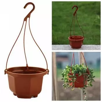 Подвесная корзина для цветов Пластиковая корзина для цветов Портативные цветочные горшки Настольные M
