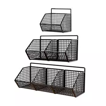 Подвесная корзина для хранения овощей и фруктов, поднос для тарелок, неперфорированный держатель для продуктов, настенный стеллаж для хранения на кухне