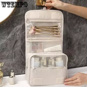 Подвесная косметичка, мини-портативная сумка для стирки большой емкости, сумка для хранения ячеек, контейнеры-органайзеры, дорожные сумки синий