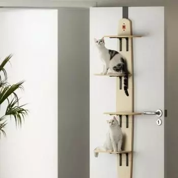 Подвесная кровать для кошек из сосны Защита окружающей среды Хорошая устойчивость Пластина, устойчивая к царапинам Легко собираемая конструкция для лазанья домашних животных