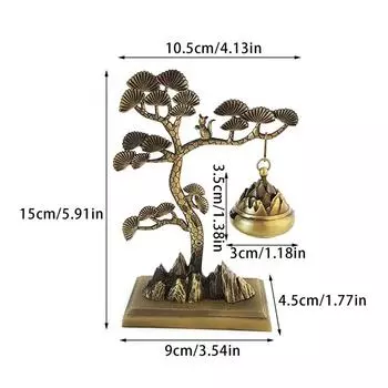 Подвесная курильница с рисунком в виде благоприятного облака, 1 шт., изысканная курильница из сплава в форме сосны One Size