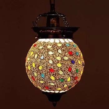 Подвесная лампа из мозаичного стекла ручной работы