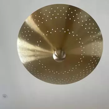 Подвесная латунная люстра-тарелка на 3 лампы с античной отделкой | Современный подвесной светильник середины века для домашнего интерьера