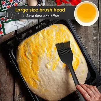 Подвесная масляная щетка, непушистая, прочная, бытовая масляная щетка для гриля-барбекю 21cm жёлтый