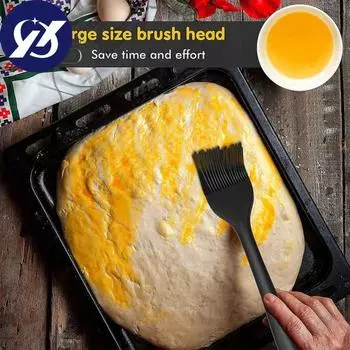 Подвесная масляная щетка, непушистая, прочная, бытовая масляная щетка для гриля-барбекю 21cm жёлтый