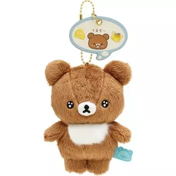 Подвесная мягкая игрушка Rilakkuma de Manpuku Chiiroikoguma MO65501 В13 x Ш10 x San-X Минна Макумаку Размер: Д6.5см
