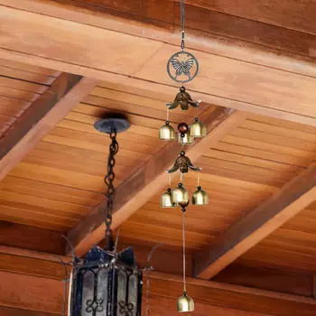 Подвесная музыка ветра, Уличное украшение, Традиционное украшение для дома, Колокольчик, Перезвон для