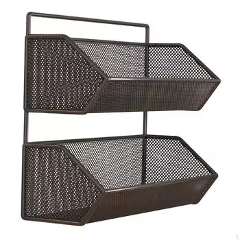 Подвесная настенная корзина, экономящая место, не требующая проталкивания, сетчатый ящик для хранения на кухне