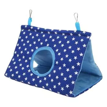 Подвесная палатка для птиц, теплая треугольная, удобная кровать для попугаев с крючками для волнистых попугаев, попугай M M