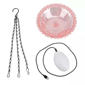 Подвесная подогреваемая ванна для птиц Зимняя подогреваемая ванна для птиц Размораживатель Автоматический термостат Управление для сада на открытом воздухе