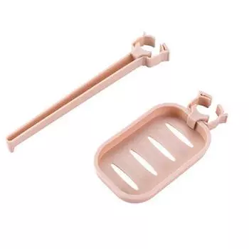 Подвесная полка для хранения раковины, держатель для хранения губки, зажим для кухонного крана для ванной комнаты, зажим для ткани розовый