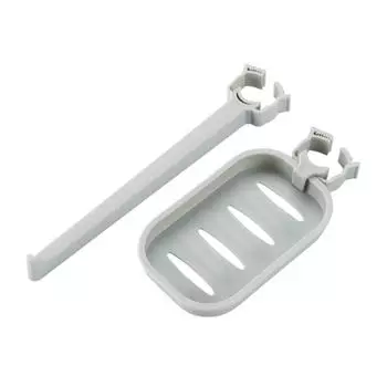 Подвесная полка для хранения раковины, держатель для хранения губки, зажим для кухонного крана для ванной комнаты, зажим для ткани синий