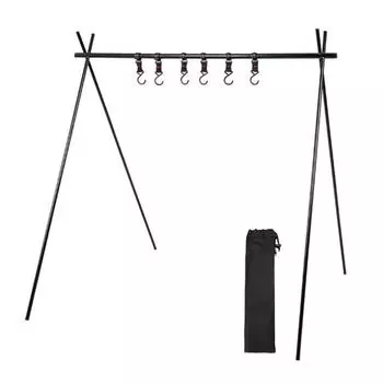 Подвесная полка для кемпинга на открытом воздухе, складная полка для хранения кастрюль, крючок для вешалки (L) Великобритания