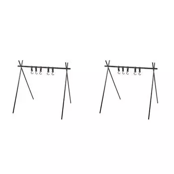 Подвесная полка для кемпинга на открытом воздухе, складная полка для хранения кастрюль, крючок для вешалки (S) Великобритания