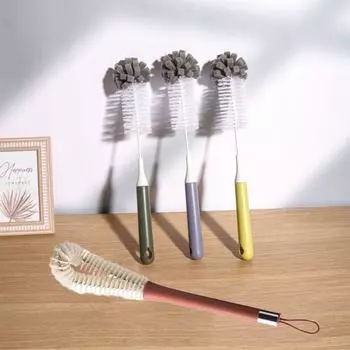 Подвесная щетка для мытья стеклянных чашек, многофункциональная щетка для мытья чашек, удобная щетка для мытья бутылок с молоком, чашки