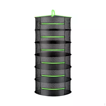 Подвесная сетка диаметром 23,6 дюйма для сушки растений с сумкой для переноски 6 Layer