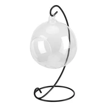 Подвесная стеклянная ваза, большой террариум с рамкой для воздушных растений, суккулентных плантаторов