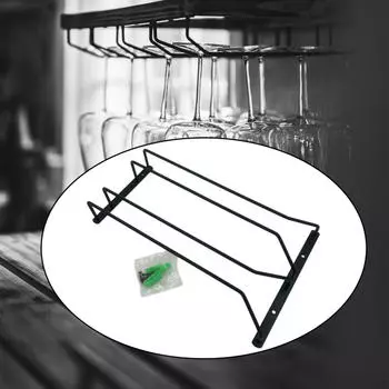 Подвесная стойка для бокалов для вина, держатель для вешалок для столовой Double row