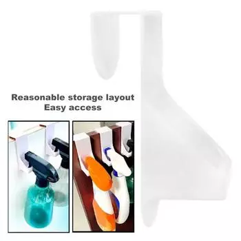 Подвесная стойка для бутылок с распылителем, прочная неразрушающая установка, держатель для хранения бутылок с распылителем в ванной комнате белый