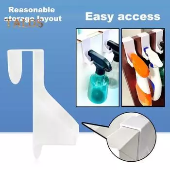 Подвесная стойка для бутылок с распылителем, прочная неразрушающая установка, держатель для хранения бутылок с распылителем в ванной комнате белый
