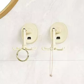 Подвесная стойка для хранения с шестью лапками, вешалка для чашек без проколов, пластиковая полка, крючок для присоски для ванной комнаты