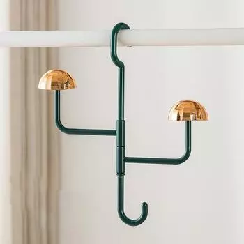 Подвесная стойка для шапок для хранения 3 шапок, не требующая установки пластиковая вешалка для шапочек, бейсбольных кепок, париков, шарфов, ювелирных изделий, крючок для органайзера для шляп зелёный
