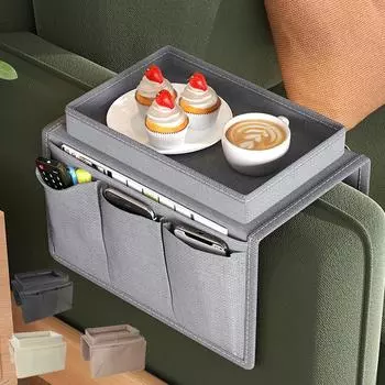 Подвесная сумка для хранения дивана Сумка для хранения пульта дистанционного управления Сумка для отделки Сумка для хранения всякой всячины Сумка для подвешивания на бок кресла чёрный