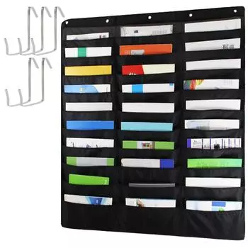 Подвесная сумка для хранения документов с 20/30 карманами, большая вместимость, складной держатель для файлов, каскадный тканевый органайзер для офиса