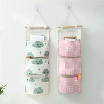 Подвесная сумка для хранения, моющаяся, компактная, привлекательная, большая многослойная стена для спальни C зелёный