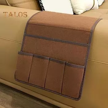 Подвесная сумка для хранения, органайзер для подлокотника дивана с 6 карманами, простая установка, органайзер для дивана-реклайнера, держатель для пульта дистанционного управления темно-серого