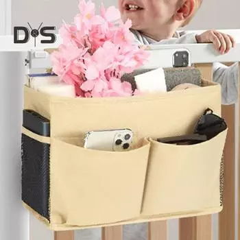 Подвесная сумка для хранения с несколькими карманами, большая вместимость, эффективная организация, водонепроницаемая прикроватная полка, аксессуары для двухъярусной кровати серый