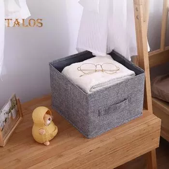 Подвесная сумка для хранения в гардеробе Многослойная противоскользящая отличная несущая способность с ящиками Складная одежда Носки Хранение нижнего белья Классификация хранения A Cotton and hemp серый