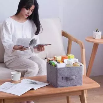 Подвесная сумка для хранения в гардеробе Многослойная противоскользящая отличная несущая способность с выдвижными ящиками Складная одежда Носки Классификация хранения нижнего белья A Cotton and hemp бежевый