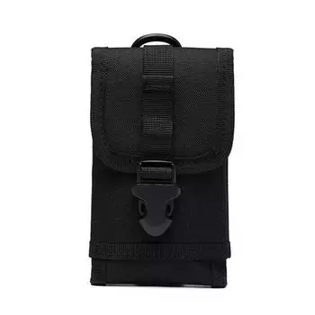 Подвесная сумка для мобильного телефона на открытом воздухе, поясная сумка для бега, многофункциональная сумка для аксессуаров One Size чёрный