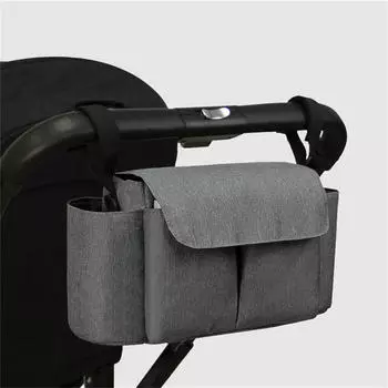 Подвесная сумка для подгузников на коляску, большая вместимость, дорожная сумка для мам, многофункциональная сумка для беременных и детей, органайзер для коляски, сумка для мам чёрный