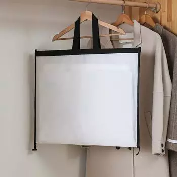 Подвесная сумка для свадебного платья Yousheng Прочная моющаяся дышащая с ручкой на молнии Пыленепроницаемый складной чехол для одежды белый