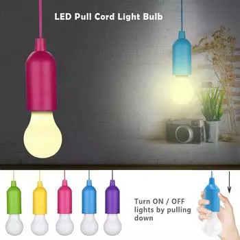 Подвесная светодиодная лампочка на шнуре, красочная вечеринка, декор для детской комнаты, лампа