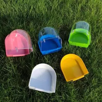 Подвесная ванна для птиц, пластиковая ванна для попугаев, душевая кабина, прозрачная ванна для птиц, клетка, ванна для купания птиц, аксессуары для клетки белый