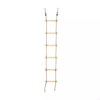 Подвесная веревочная лестница для восхождения, 6 секций, переносные деревянные качели для мальчиков и