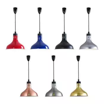 Подвесная выдвижная лампа для подогрева 275 Вт без лампочки Лампа для подогрева шведского стола для жареной курицы Кухня Жареная еда Кейтеринг Горячая еда Black