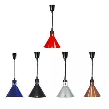 Подвесная выдвижная лампа для подогрева пищи без лампочки E27 Лампа для подогрева пищи Лампа для подогрева пищи для горячих блюд Кейтеринг Кухня Шведский стол Кафетерий Red