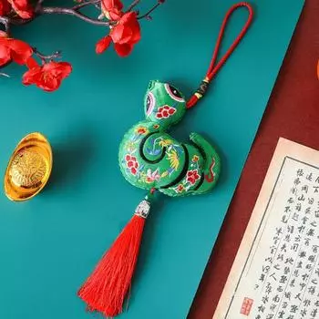 Подвесная вышивка в виде змеи, колокольчики ручной работы, принадлежности для весеннего фестиваля, новогоднее украшение Style 5