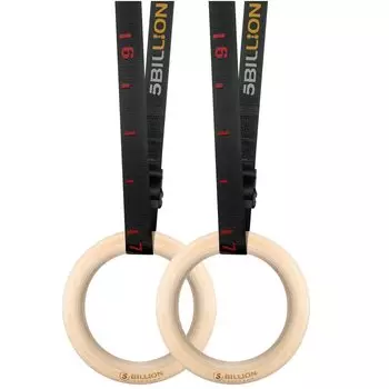 Подвесное деревянное гимнастическое кольцо для подвешивания Олимпийское гимнастическое кольцо с регулируемой длинной пряжкой для тренировок в домашнем спортзале, фитнеса, идеально подходит для ваших мышц