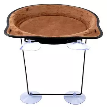 Подвесное гнездо для кошки на присоске на окно, домик для питомца, гамак на подоконник (Кофе)