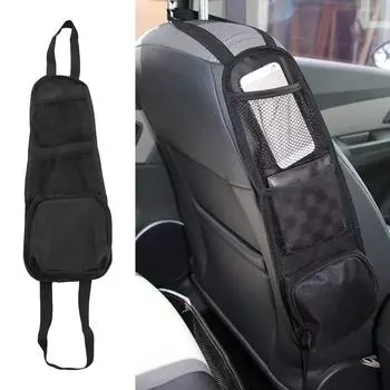 Подвесное крепление для сиденья автомобиля, боковая подвесная сумка, сетчатый карман, боковая сумка для хранения на сиденье автомобиля, автомобильные аксессуары чёрный