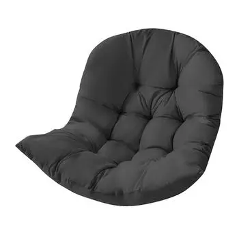 Подвесное кресло-качели, подушка на сиденье, уютное и комфортное патио и сад, черный цвет 120x80 см чёрный