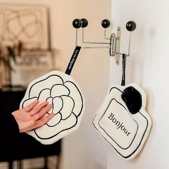 Подвесное полотенце для рук, двухслойное, впитывающее воду, быстросохнущее, туалетное полотенце, простое домашнее полотенце для рук